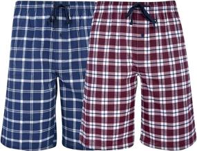 img 3 attached to 🩳 Hanes Men's 2 Pack Woven Pajama Shorts: Ultimate Comfort for Sleep & Lounge