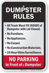 img 4 attached to Maximize Safety with Dumpster SmartSign Engineer Reflective Aluminum