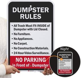 img 3 attached to Maximize Safety with Dumpster SmartSign Engineer Reflective Aluminum