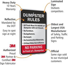 img 1 attached to Maximize Safety with Dumpster SmartSign Engineer Reflective Aluminum