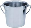 qt dog round stainless bucket horses in stable supplies logo