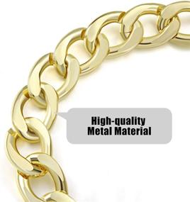 img 1 attached to Hicarer 2 Pieces 14 Inch Metal Gold Link Chain Necklace - Stylish Pet Accessories for Dogs: Bulldogs, Chihuahuas, Yorkies, and Mini Breeds