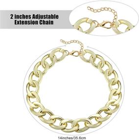 img 2 attached to Hicarer 2 Pieces 14 Inch Metal Gold Link Chain Necklace - Stylish Pet Accessories for Dogs: Bulldogs, Chihuahuas, Yorkies, and Mini Breeds