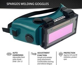 img 3 attached to 🔥 Spargos Welding Goggles: Auto Darkening LCD Helmet Mask for Ultimate Eye Protection and Solar Welding Efficiency