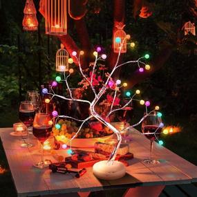 img 4 attached to 🌳 Bonsai Tree Light - DIY LED Desk Tree Lamp with Remote Control: 16 Color 36 LED Crack Shaped, Adjustable Branches, Desk Table Decor for Christmas Party Home Decoration - Battery/USB Operated