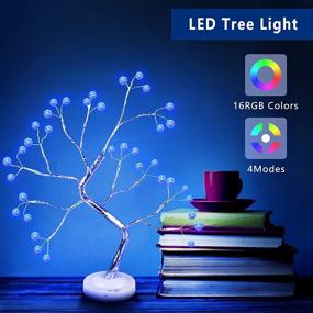 img 3 attached to 🌳 Bonsai Tree Light - DIY LED Desk Tree Lamp with Remote Control: 16 Color 36 LED Crack Shaped, Adjustable Branches, Desk Table Decor for Christmas Party Home Decoration - Battery/USB Operated