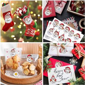 img 2 attached to 🎅 Santa Tag Stickers: 60 Festive Gift Name Labels for Christmas Wrapping & Party Favors