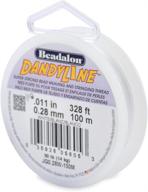 🧵 beadalon dandyline 0.28mm white braided beading thread - 100m (328ft) for jewelry making logo