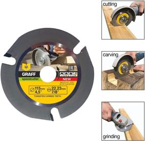 img 3 attached to 🪚 Graff Speedcutter 4 1/2: Premium Wood Carving Disc for Angle Grinder - Circular Saw Blade for Precise Cutting, Sculpting & Shaping - 7/8" Arbor - 115mm Diameter