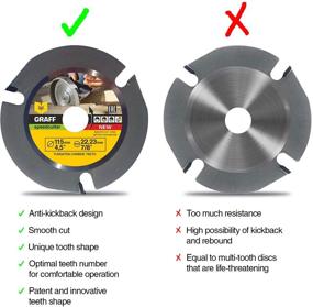 img 2 attached to 🪚 Graff Speedcutter 4 1/2: Premium Wood Carving Disc for Angle Grinder - Circular Saw Blade for Precise Cutting, Sculpting & Shaping - 7/8" Arbor - 115mm Diameter