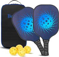 beives graphite pickleball paddles - set of 2 with 4 balls, ideal for outdoor/indoor play, polypropylene honeycomb core, edge guard, ergonomic grip, lightweight design, including carry bag логотип