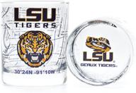 lsu whiskey glass set: official lsu logo, campus map, perfect for college grads & alumni - premium college cocktail glassware logo