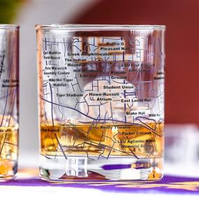 img 2 attached to LSU Whiskey Glass Set: Official LSU Logo, Campus Map, Perfect for College Grads & Alumni - Premium College Cocktail Glassware