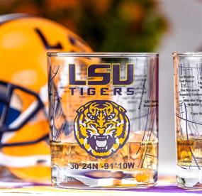 img 3 attached to LSU Whiskey Glass Set: Official LSU Logo, Campus Map, Perfect for College Grads & Alumni - Premium College Cocktail Glassware