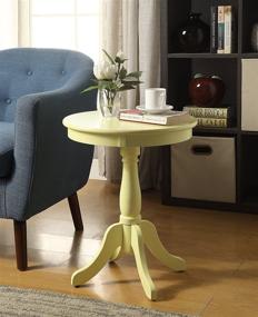 img 2 attached to 🌼 ACME Furniture 82806 Alger Light Yellow Side Table, Size One