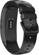 📱 notocity compatible with samsung gear fit2 pro bands: premium black silicone replacement band for gear fit2 / gear fit 2 pro smartwatch (small size) logo