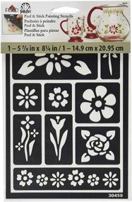 img 2 attached to FolkArt Peel & Stick Floral Painting Stencil - 30459