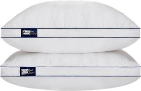 img 4 attached to 🛏️ BedStory Pillows for Sleeping - 2 Pack of Hypoallergenic Velvet Hotel Pillows with Ultra-Plush Microfiber Filling, Perfect for Side, Back, and Stomach Sleepers to Relieve Neck Pain