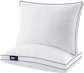 img 3 attached to 🛏️ BedStory Pillows for Sleeping - 2 Pack of Hypoallergenic Velvet Hotel Pillows with Ultra-Plush Microfiber Filling, Perfect for Side, Back, and Stomach Sleepers to Relieve Neck Pain