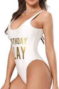 img 1 attached to 👙 Dixperfect RED Baywatch-Inspired Swimsuit: Perfect Birthday Gift for Women's Clothing