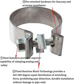 img 1 attached to 🔧 Enhanced Performance: BLACKHORSE-RACING 1.75" Accuseal Clamp for Improved Exhaust Seal Efficiency