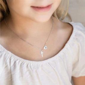 img 3 attached to Stylish AILAAILA Initial Necklace: Trendy Stainless Steel Pendant for Girls' Jewelry