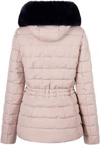 img 3 attached to Warm and Stylish: BodiLove Women's Winter Quilted Puffer Short Coat Jacket with Removable Faux Fur Hood and Zipper