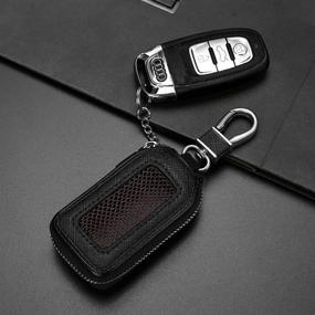 img 1 attached to Keychain Premium Leather Keyring Security