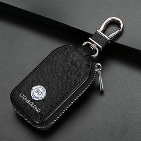 img 2 attached to Keychain Premium Leather Keyring Security