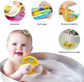 img 3 attached to 🛁 Safe Baby Bath Toys, Non-Toxic Bath Books for Babies' Bath Time, Mold-Free Bathtub Toys for Toddlers 6-18 Months, Soft Educational Bath Toys for 1-3 Year Old Girls and Boys (Pack of 3)