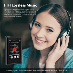 img 2 attached to 🎧 MP3-плеер 72 ГБ с Bluetooth 4.2, 2-дюймовым HD сенсорным экраном, FM-радио, голосовым рекордером, спортивным педометром, HiFi-звуком и дополнительными функциями - портативный музыкальный плеер с Bluetooth и клипом, с возможностью расширения до 128 ГБ.