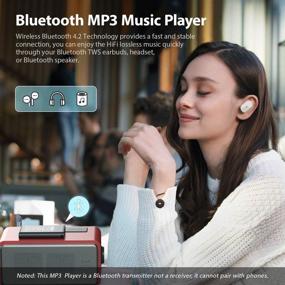 img 1 attached to 🎧 MP3-плеер 72 ГБ с Bluetooth 4.2, 2-дюймовым HD сенсорным экраном, FM-радио, голосовым рекордером, спортивным педометром, HiFi-звуком и дополнительными функциями - портативный музыкальный плеер с Bluetooth и клипом, с возможностью расширения до 128 ГБ.