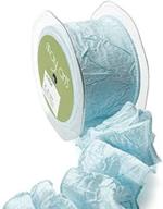 🎀 light blue and white crush ribbon - may arts, 2-inch wide logo