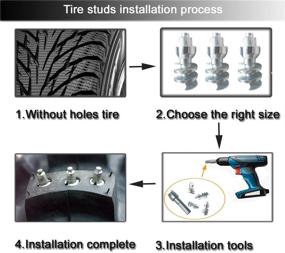 img 3 attached to Carbide Tire Studs, Marrkey 22.8mm Spikes for Tires - Enhanced Grip Car Wheel Snow Tire Chains Studs for ATV SUV Motorcycle Loaders Tractors MS1911 (Pack of 100)