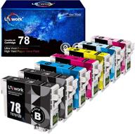 🖨️ uniwork remanufactured ink cartridge: epson 78 t078 replacement for artisan 50, stylus photo r260 r280 r380 rx580 rx595 rx680 printer tray - 7 pack logo