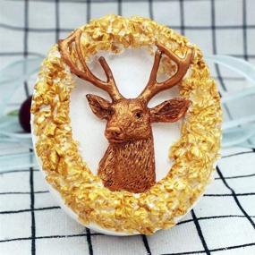 img 2 attached to 🦌 Christmas Deer Silicone Molds - Craft Art Soap Mold with Antlers, DIY Handmade Milu Soap Molds for the Best Handmade Gifts - Making Supplies by YSCEN