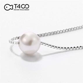img 1 attached to 🎁 Stunning T400 Sterling Silver Pearl Pendant Necklace and Stud Earrings - Perfect Christmas Gift for Women and Girls