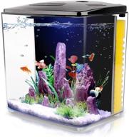 🐠 enhanced freesea 1.2 gallon betta aquarium fish tank with led light and efficient filter pump logo