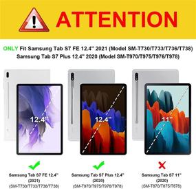 img 3 attached to 📱 Fintie Case for Samsung Galaxy Tab S7 FE 12.4 inch 2021 (SM-T730/T733/T736/T738) & Galaxy Tab S7 Plus 2020 - Multi-Angle Viewing Cover with Pocket, Auto Wake/Sleep - Black