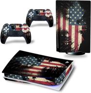 🎮 protect and personalize your playstation ps5 cd console with uushop skin sticker decal cover – old american flag edition logo