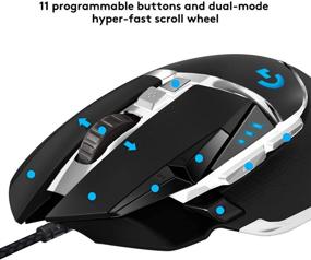 img 1 attached to 🖱️ Logitech G502 Hero High Performance Gaming Mouse Special Edition - Hero 25K Sensor, 25,600 DPI, RGB, Adjustable Weights, 11 Programmable Buttons, On-Board Memory - PC/Mac - Black/White