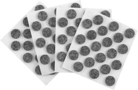 img 4 attached to 🛡️ SoftTouch Self-Stick Round Felt Pads for Hard Surfaces – Shield Your Hard Floors against Scratches, 3/8" Gray Round (84 Pieces) - 4759695N