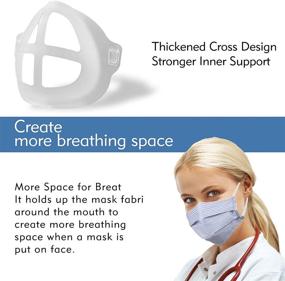 img 2 attached to 🌬️ Easy-Breathe™: Enhanced Comfort with Internal Silicone Reusable Washable Breathing Solution