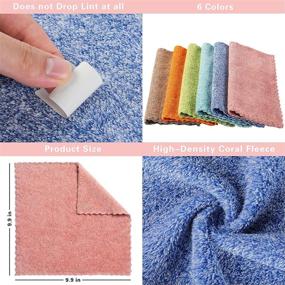 img 2 attached to 🧽 12-Pack Dish Towels: Premium Lint-Free Microfiber Cleaning Cloths – Super Absorbent, Fast Drying, Nonstick Oil, Reusable Kitchen Towels and Dishcloths Sets