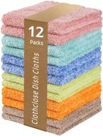 🧽 12-pack dish towels: premium lint-free microfiber cleaning cloths – super absorbent, fast drying, nonstick oil, reusable kitchen towels and dishcloths sets logo