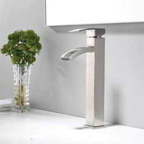 img 3 attached to 🚿 Contemporary Brushed Stainless Bathroom Faucet by VCCUCINE