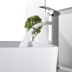 img 4 attached to 🚿 Contemporary Brushed Stainless Bathroom Faucet by VCCUCINE