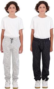 img 1 attached to 👖 TONY HAWK Boys 2-Pack Fleece Jogger Sweatpants with Zippered Pockets - Kid's Pull-on Pants