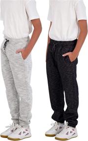 img 3 attached to 👖 TONY HAWK Boys 2-Pack Fleece Jogger Sweatpants with Zippered Pockets - Kid's Pull-on Pants