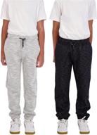 👖 tony hawk boys 2-pack fleece jogger sweatpants with zippered pockets - kid's pull-on pants logo